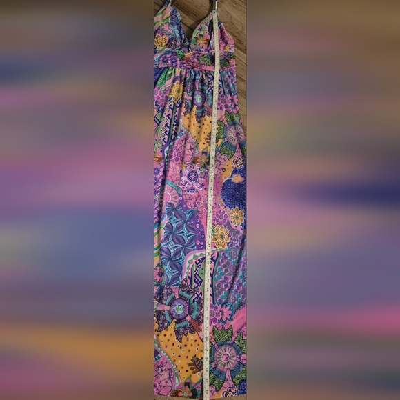 Colorful Womens Floral Maxi Dress - Picture 5 of 5